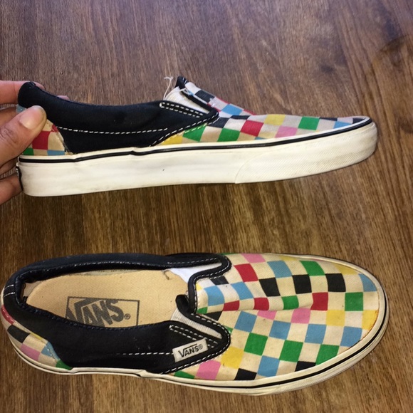 Multicolored Checkered Vans - Picture 3 of 8